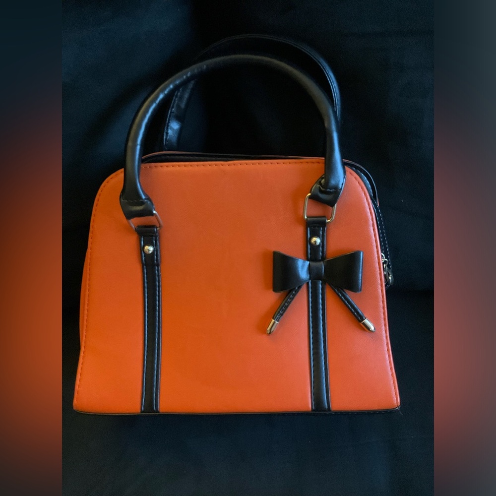 Orange & Black Purse Shoulder Bag